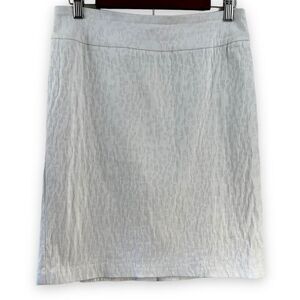 Tribal textured white fitted mini skirt size 8